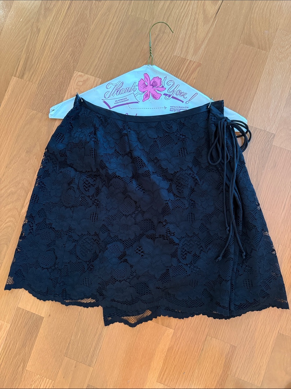 Banana Republic Black Lace Wrap Skirt